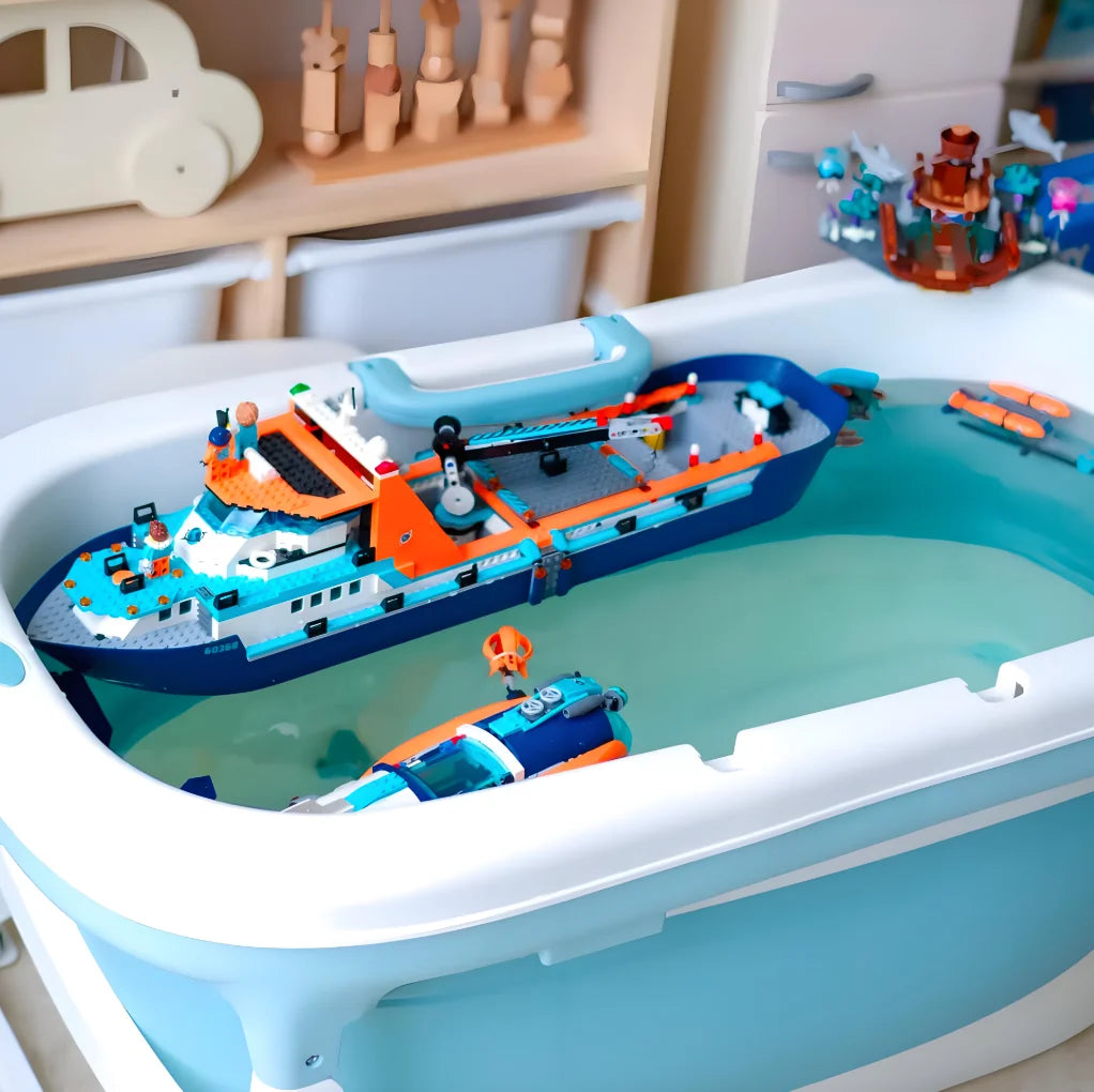 NEW 815pcs City Series 60368 Deep Sea Exploration Vessel Marine Research Arctic Research Ship Building Block Toys Christmas Gift