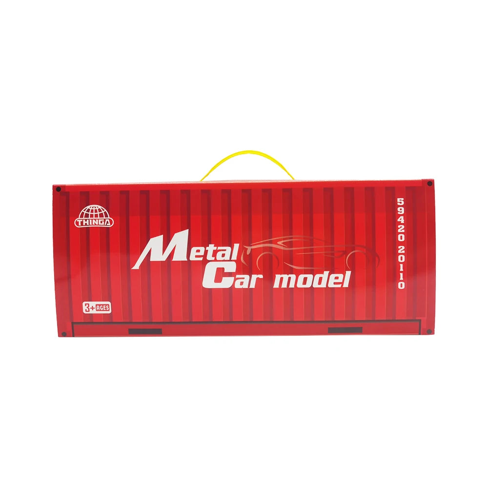 Christmas Gift 48Pieces Alloy Racing Car Models Scale Cars Set Container Storage Toy Metal Trucks Vehicles Model for for Kids