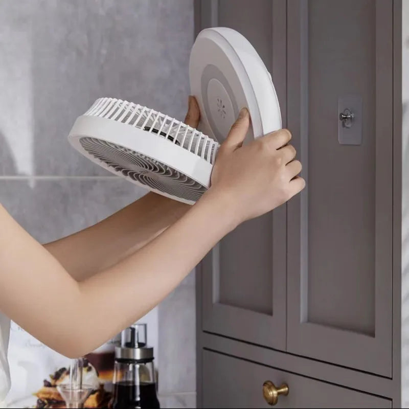 Portable Rechargeable Pedestal Cooling Light Folding Stand Desk Fan High Speed Electric Fan With Remote Control