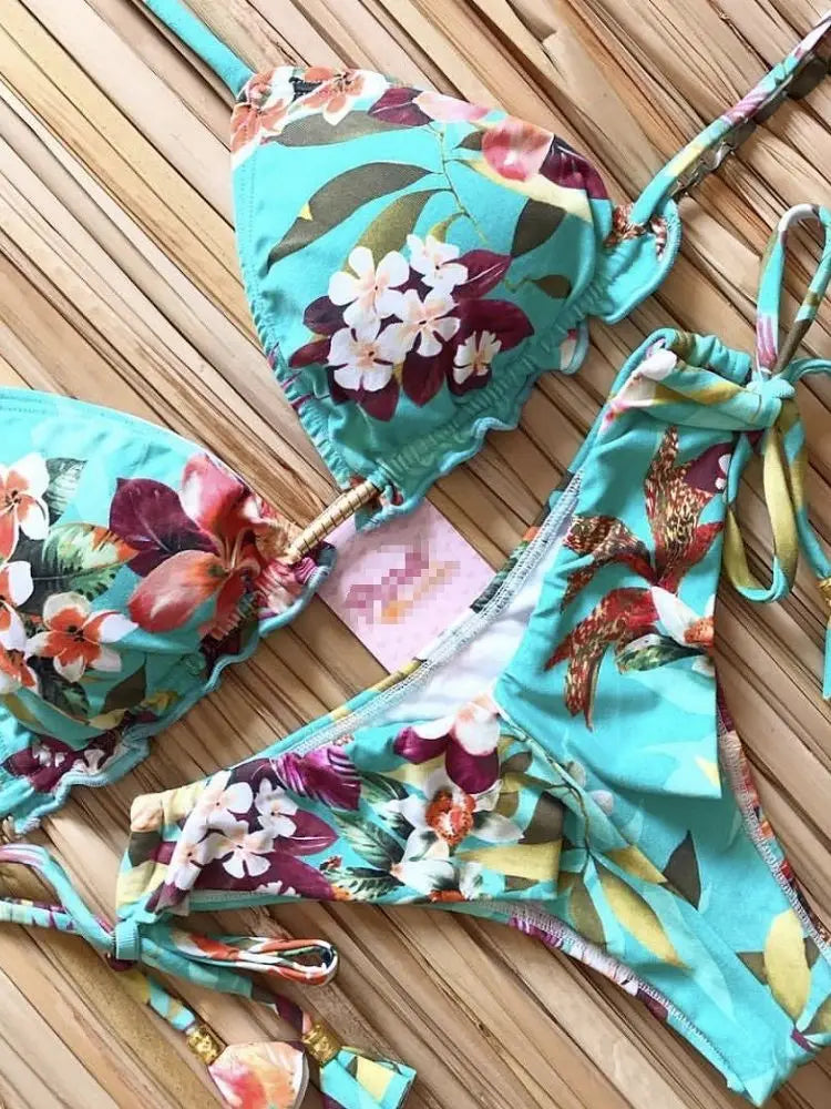 RUOTONGSEPT 2023 Striped Bikini Set Knotted Swimsuit Women Biquinis Beach Sexy Thong Swimwear Bandage Brazilian Mirco Bikinis