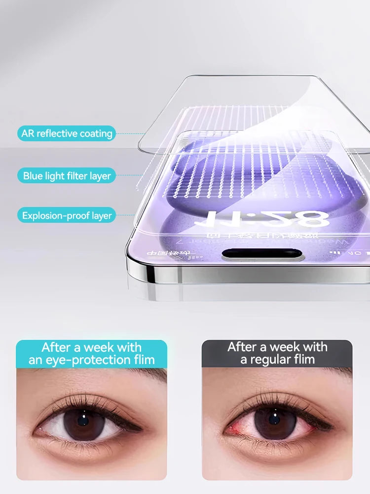 Joyroom 1/2/3pcs HD Anti-Blue Light Glass for iPhone 17 Pro Max Screen Protector Full Screen Eye Protection Tempered Glass