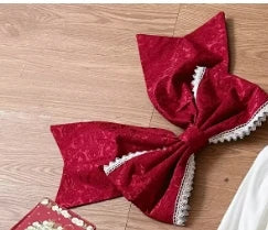 Super Fairy Lolita Dress Set New Spring and Autumn Sweet Girl Women's Flower Lace Bow Shirt Princess Jsk Suspender Dress