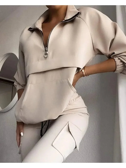 2025 Two Piece Set WomenTracksuit Festival Clothing Autumn Winter Top+Pant Sweat Suits Zipper 2 Piece Outfits Matching Sets
