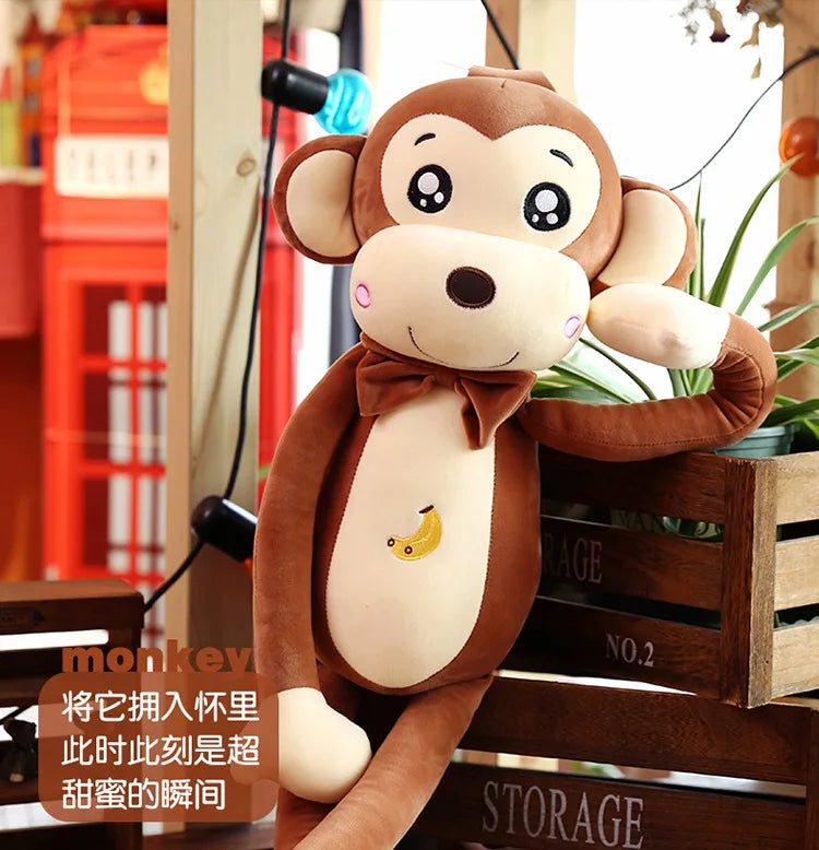 Creative Cute Cartoon Plush Toy Animal Monkey Long Arms And Long Legs Doll Baby Sleeping Comfort Pillow Christmas Gift