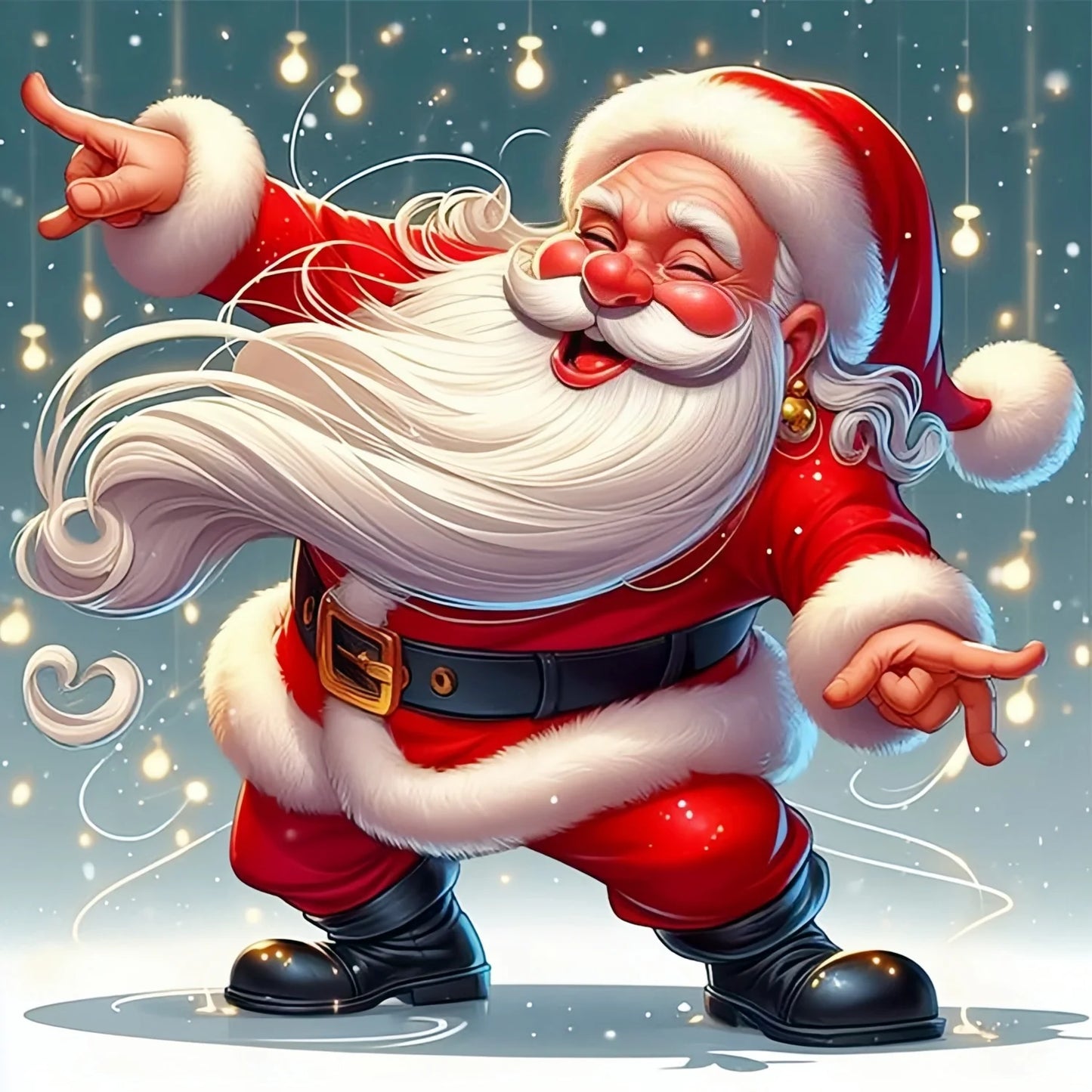 Huacan 5d Diamond Painting Portrait Santa Claus Full Square Round Diamond Mosaic Cartoon Handmade Christmas Gift Home Decor