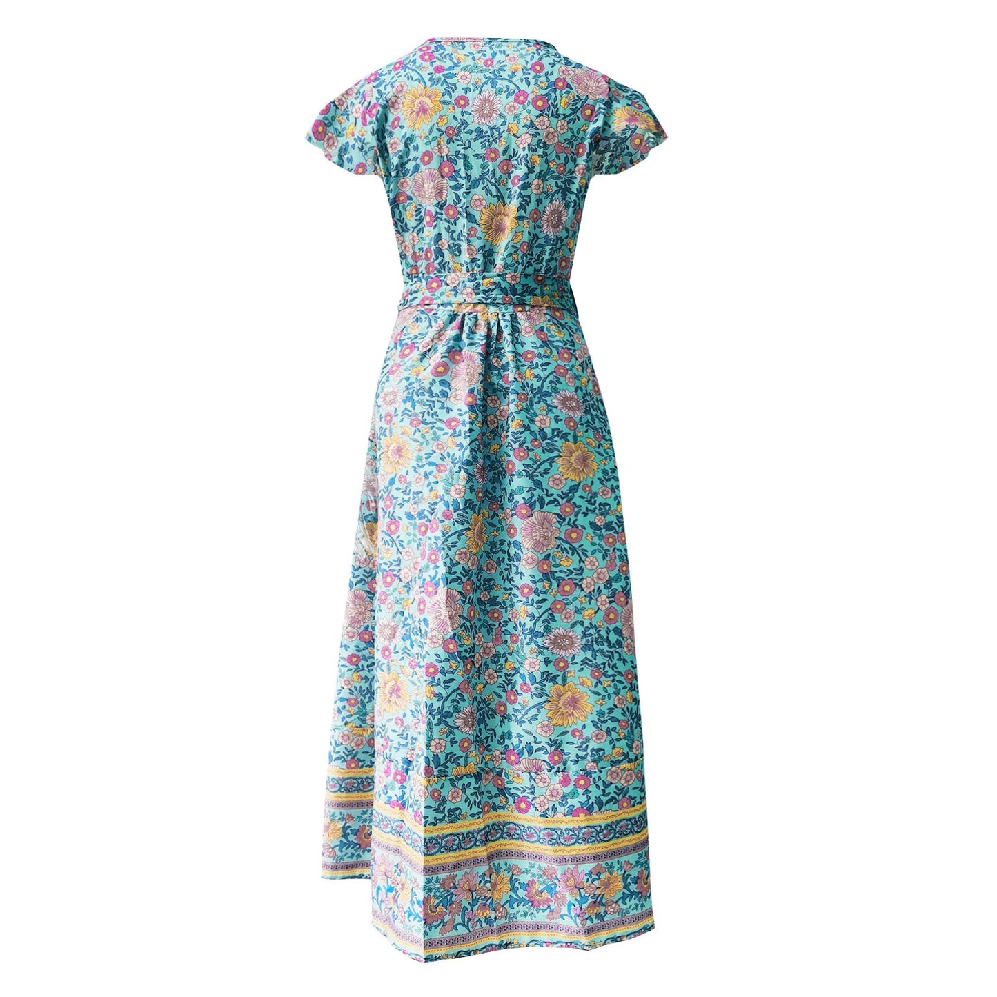 2024 Summer Leisure Hot Sale Holiday Printed Dress Sexy Long Dress Women's Wear