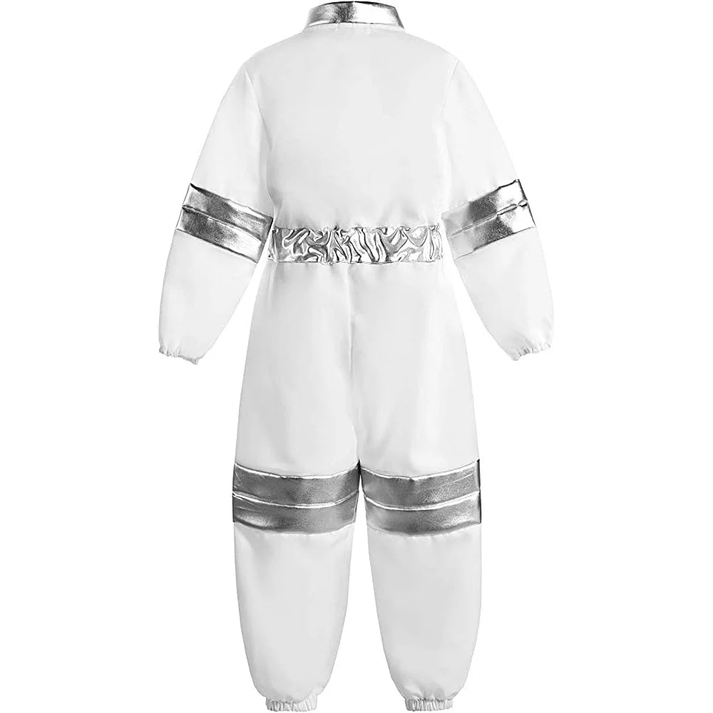Children's Space Suit Cosplay Costume Astronaut Gloves Spaceman Kids Jumpsuit Holiday Halloween Party Gift Space Clothes