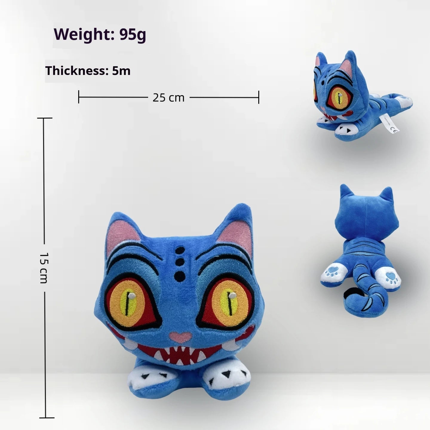 25cm Cute Kpop Demon Hunters Plush Doll Celebrity Fans Blue Tiger Doll Tv Themed Plush Toys Sofa Car Decoration Christmas Gift