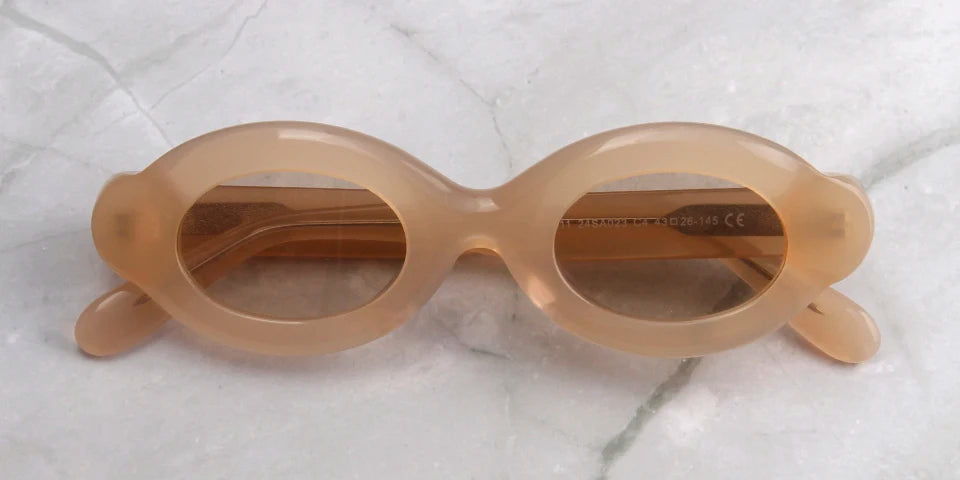 Luxury Thick Mixed Acetate Oval Polarized Sunglasses Women Trendy UV Protection Eyewear Stylish Shield For Men lentes de sol