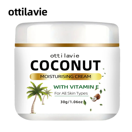 24-Hour Hydrating Coconut Cream with Vitamin E + Collagen | Hypoallergenic & All Skin Types | Nourishing Coconut Extract
