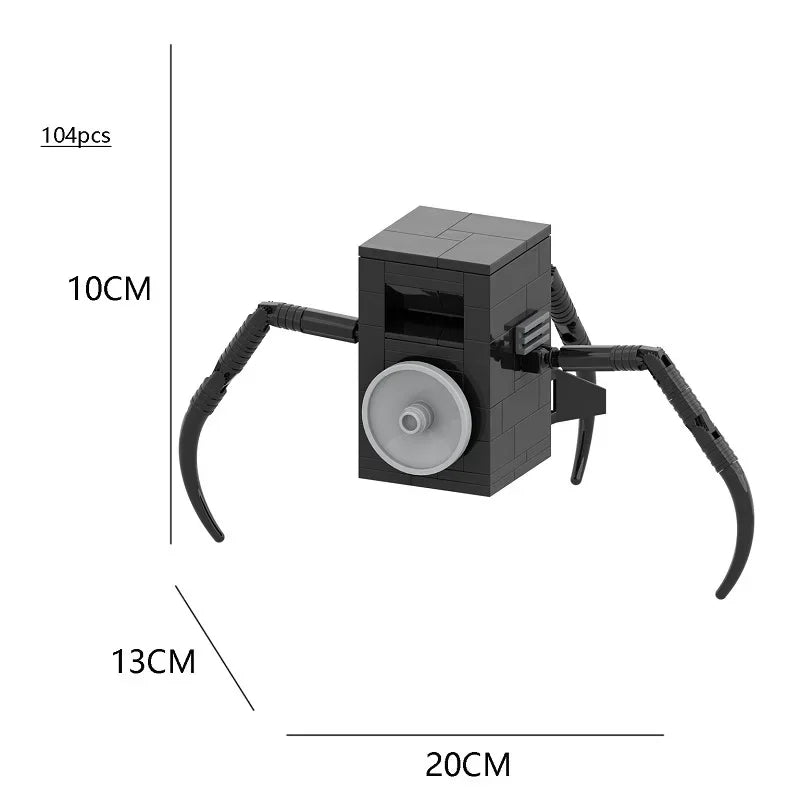 New Skibidi Toilet Titan Guitor Speaker Man Building Blocks Set With Battle-axe Creative DIY Bricks Toys For Boys Christmas Gift