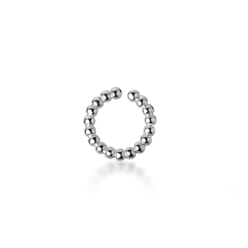 TrustDavis 1 Pcs 925 Sterling Silver European and American Clip on Earrings For Women Without Piercing Earrings Jewelry DA250