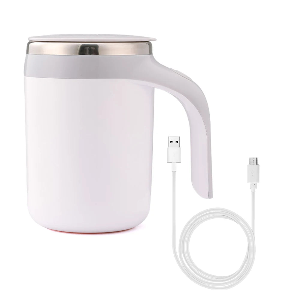 Portable Automatic Stirring Cup Mug Rechargeable Coffee Electric Stirring Stainless Steel Magnetic Rotating Blender Stirring Cup