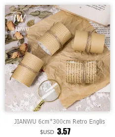 JIANWU 50mm*200cm Punk Circuit Series Vintage Laser Material Collage Landscaping PET Tape Creative DIY Journal Stationery