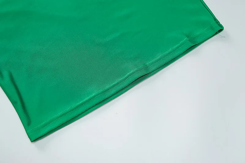 Shoulder Padded Long Sleeve Bodycon Green Party Club Maxi Long Dress 2023 Spring Autumn Women Fashion Elegant Clothes