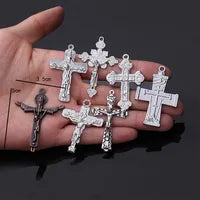A variety of Christian retro little Virgin Mary connector Spirit Holy Jesus Father Anthony pendant cross bracelet connector 10