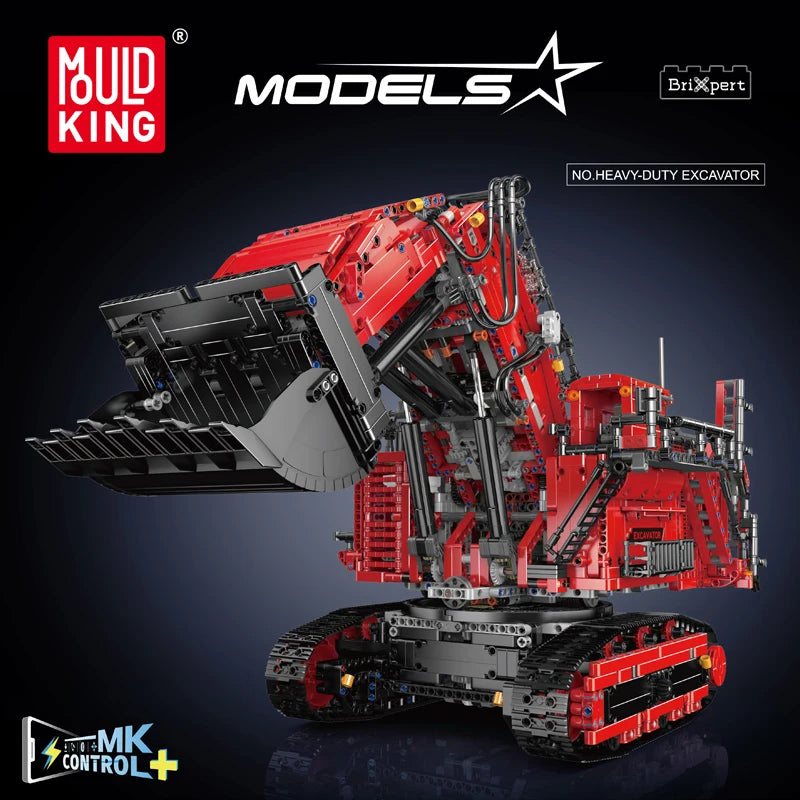 Mould King 17070 17071 Technical Truck Toys The Motorized R 9800 Excavator Building Block Assembly Car Brick Kids Christmas Gift