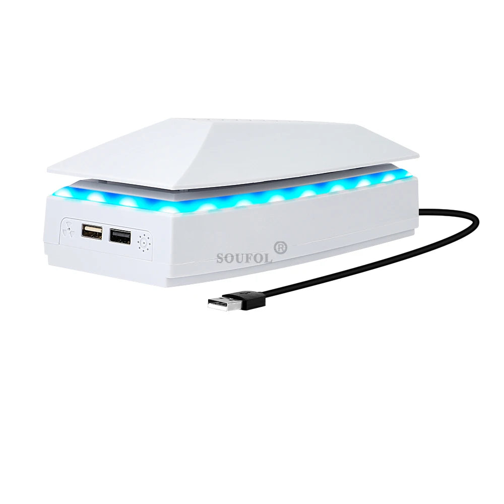 NEW Top Cooling Fan For PS5 pro Dust-proof Upper RGB Game Cooler Stand Heat Dissipation Cooling System for PS5/PS5 Slim/PS5 PRO