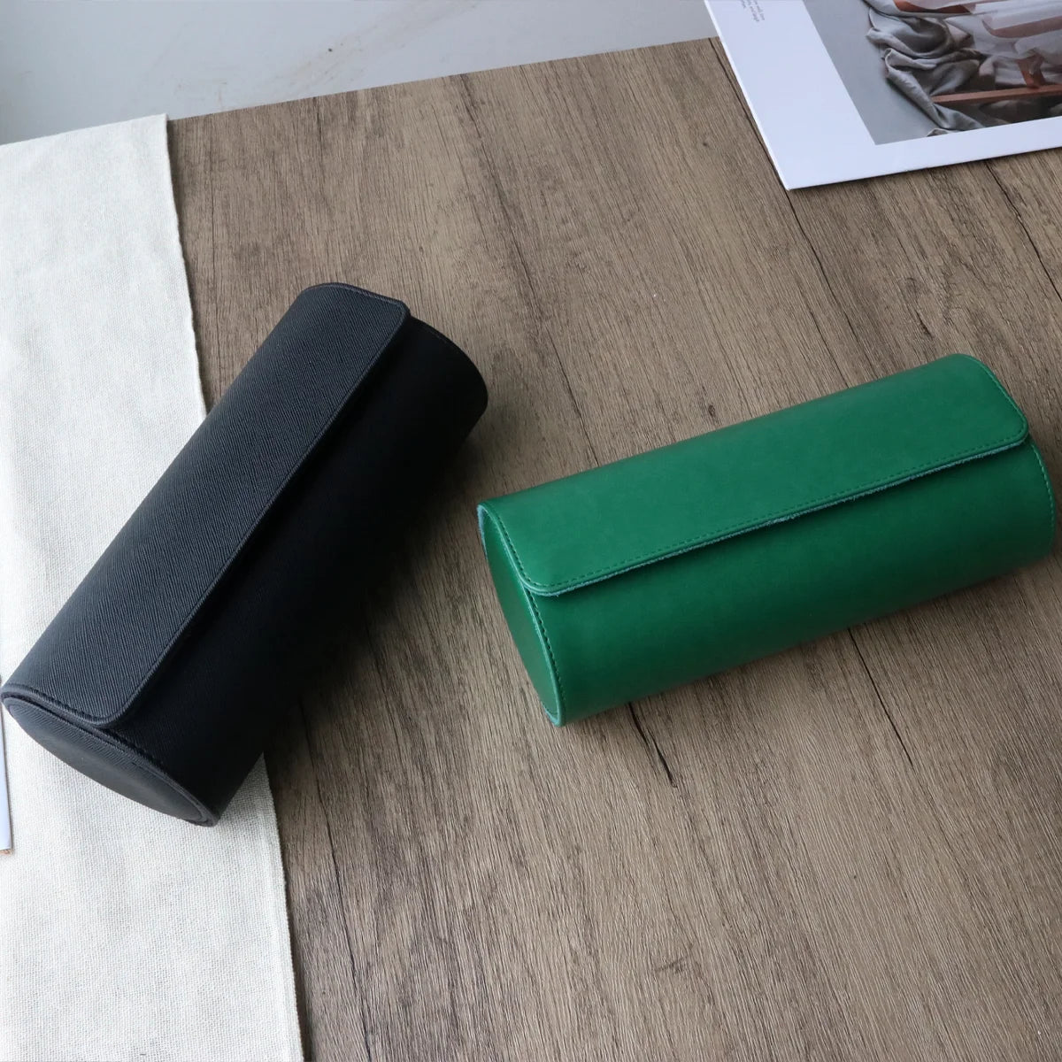 Travel Watch Storage Box Leather Watch Display Case Storage Box Watch Organizers Men Christmas Gift Watch Travel Case Watch Box