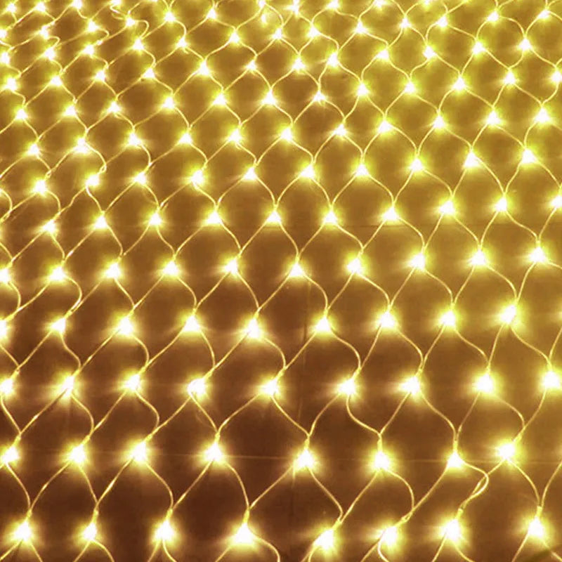 3mx2m 2mx2m 1.5mX1.5m Christmas Garlands LED String Christmas Net Light Fairy Xmas Party Garden Wedding Decoration Curtain Light