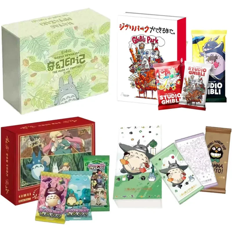 Genuine Hayao Miyazaki Anime Collection Card Chihiro and Chihiro Haal Mobile Castle Card Blind Box Children Toys Christmas Gift