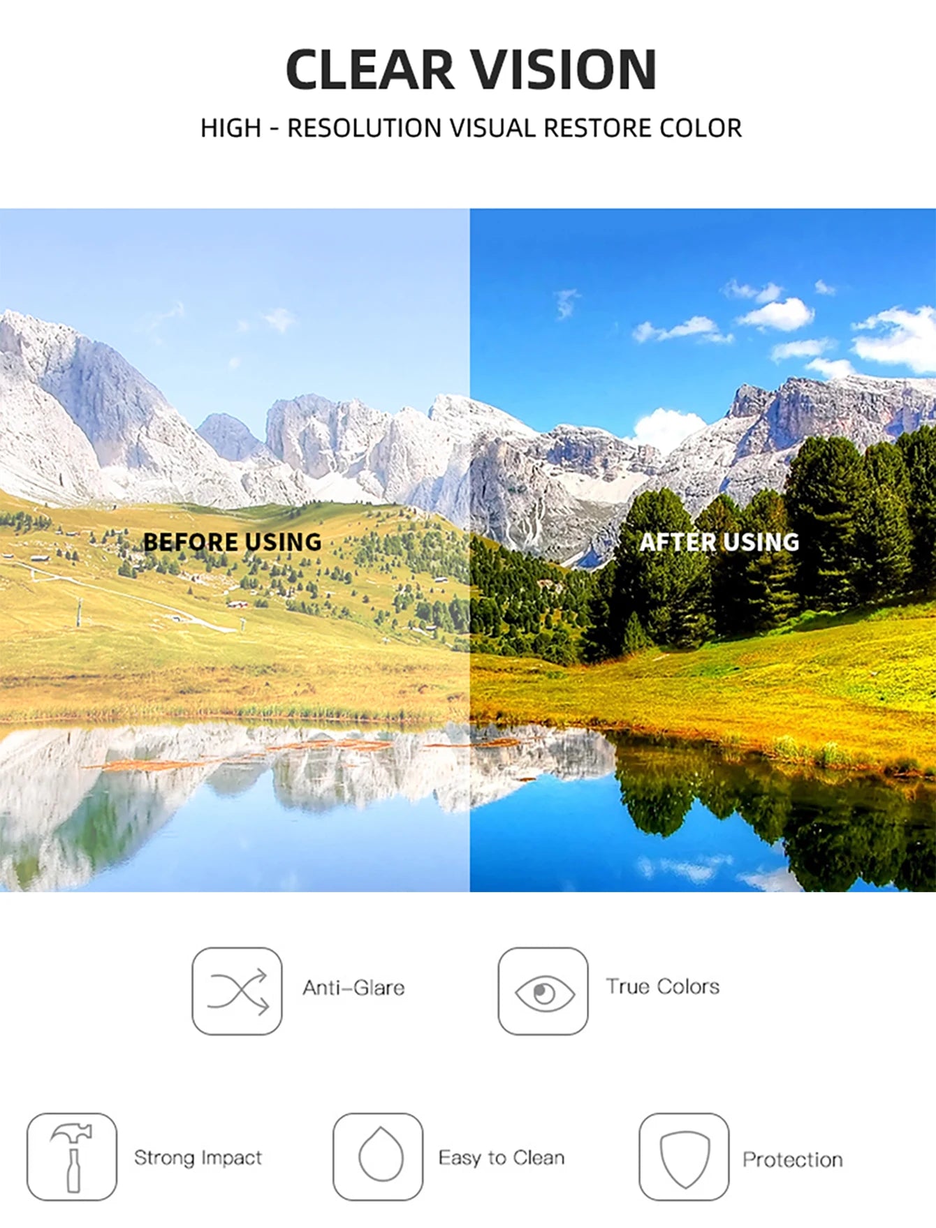 Large Frame Fishing SunGlasses for Men Women Outdoor Sports Windproof Cycling Camping Hiking Driving  Eyewear UV400