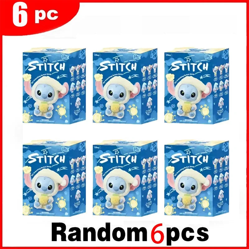 IN STOCK Stitch Eat Some Thing Before Sleep Series Blind Box Soft Stuffed Plush Kawaii Toy Pendant Doll Christmas Gift for Girls