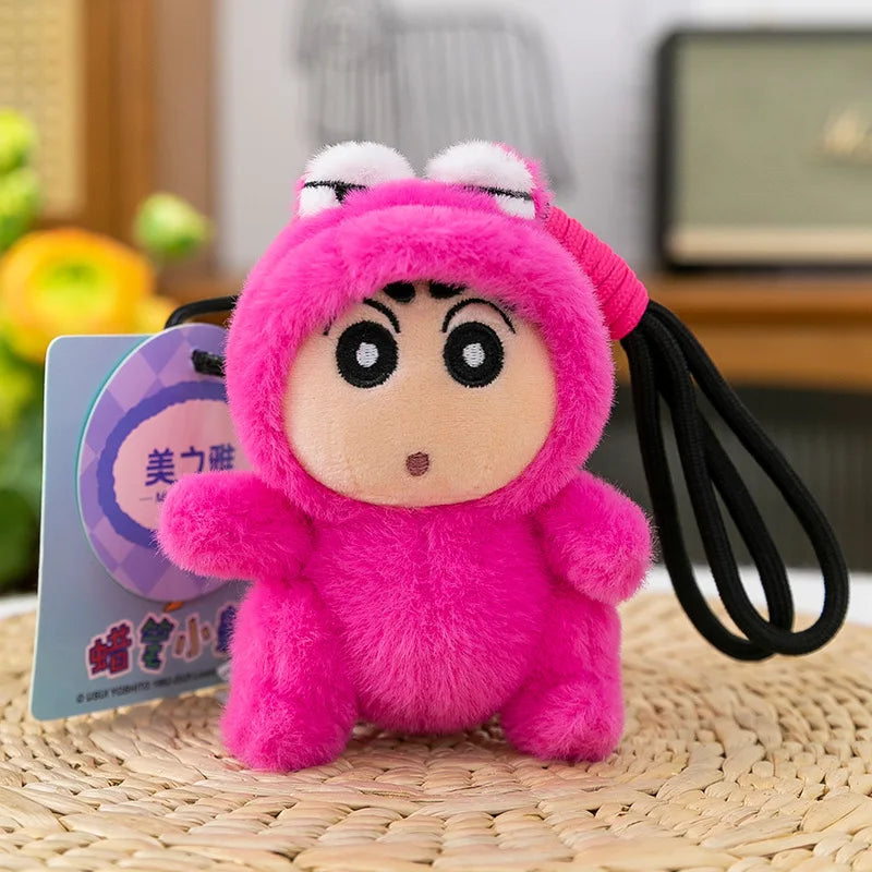 Penguin Crayon Shin-chan Plush Toy Keychain Girl Cute Bee Backpack Pendant Crayfish Doll Car Hanging Decoration Christmas Gift