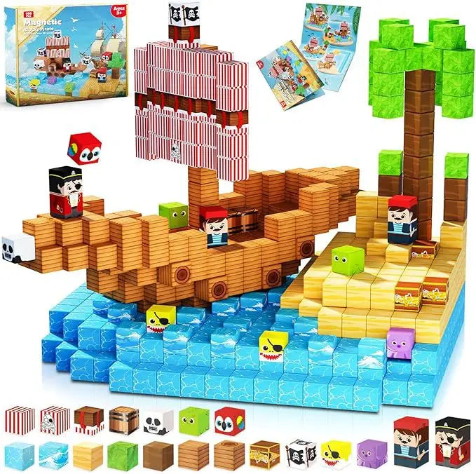 Magnetic Building Blocks DIY Magnets Toys Mine World Magnet Cubes Stacking STEM Toys Construction Toys Children's Christmas Gift