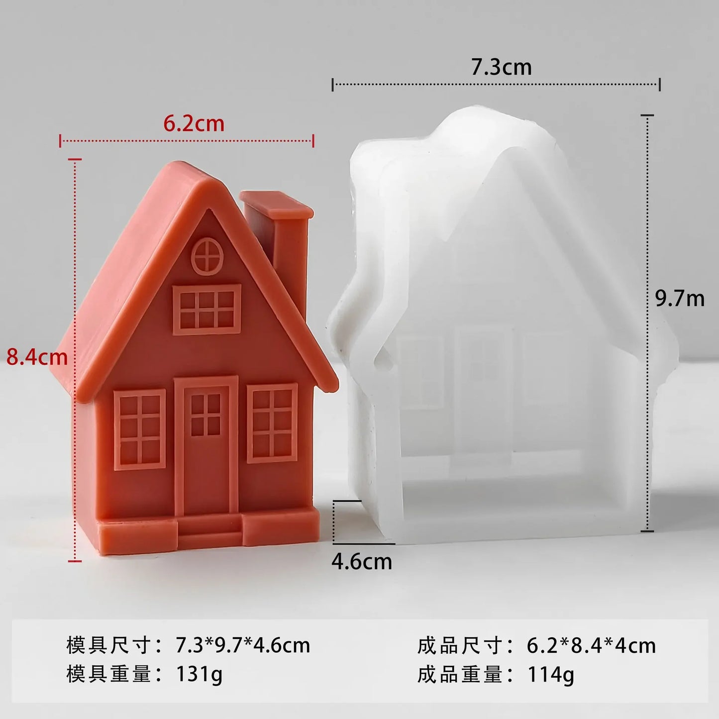 2025 Christmas House Silicone Candle Mold 3D Castle Villa Crafts Resin Gypsum Cement Mould Christmas Gift Festival Decoration