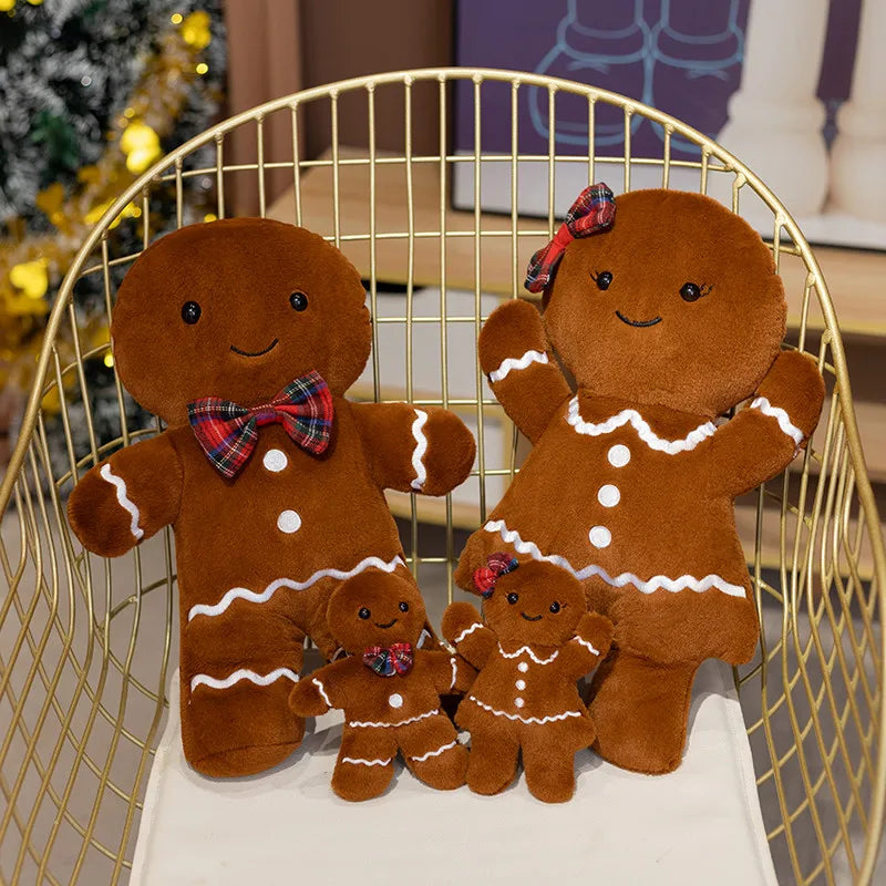 15/37cm Cartoon Hot Sale Gingerbread Plush Doll Pendant Boy Girl Biscuit Cookie Stuffed Toy Home Decor Christmas Gift For Kids