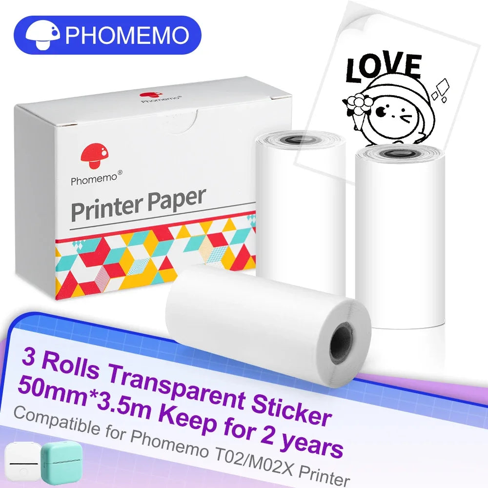 Phomemo T02 Wireless Pocket Thermal Printer Portable Mini Wirelessly BT Connect 203dpi Photo Label Memo List Printing Clearly