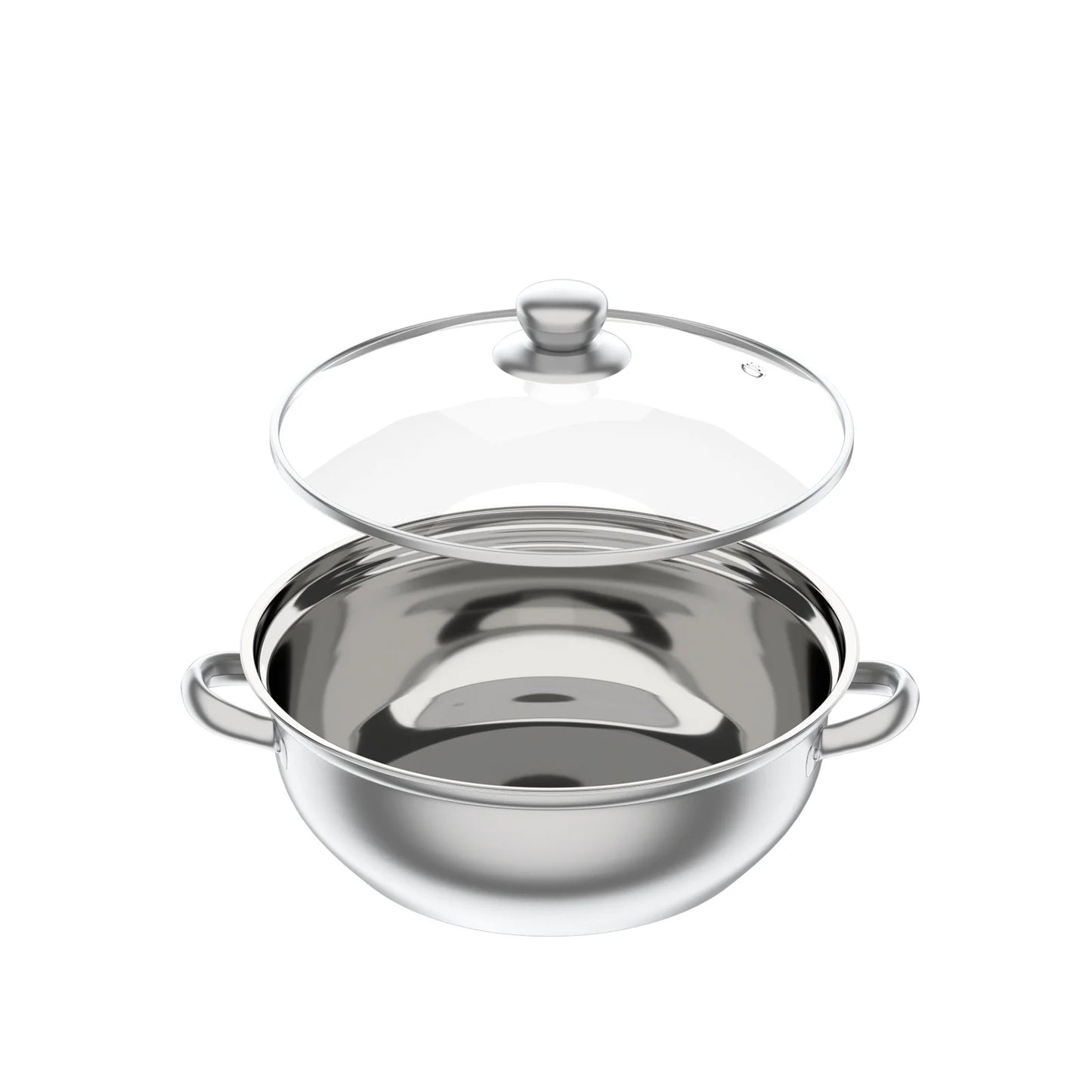 3 Tiers Stainless Steel Steamer 28cm Overlapping Steaming Pot Cookware Kitchen Soup Steamer Cooker Set Silver with Glass Lid