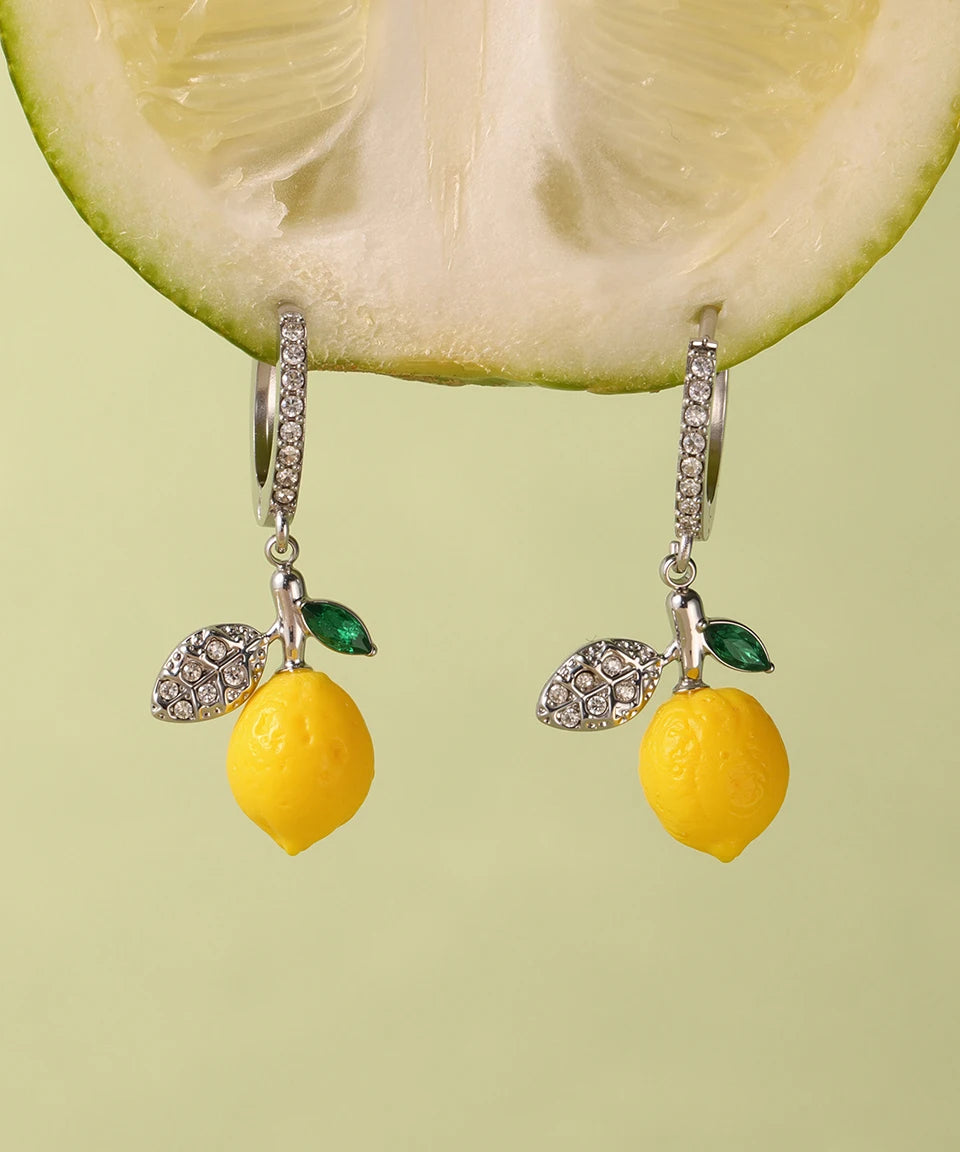 Shell Beads Bracelet With Multi Lemon Charms For Women Handmade Beaded Bracelets Matching Earrings Necklace Cute Jewelry Sets