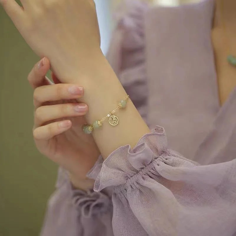 Natural White Opal Lucky Wealth Gelang Bracelet Beaded Bracelet Charm Lucky Wealth Bracelet for Men and Women Trendy Jewelry