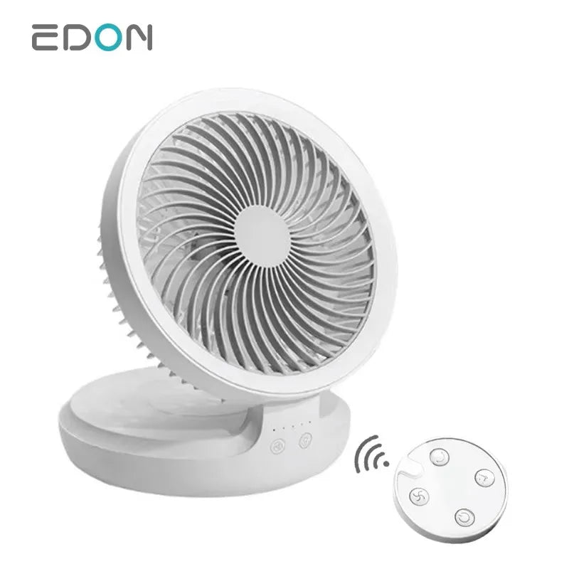 Portable Rechargeable Pedestal Cooling Light Folding Stand Desk Fan High Speed Electric Fan With Remote Control