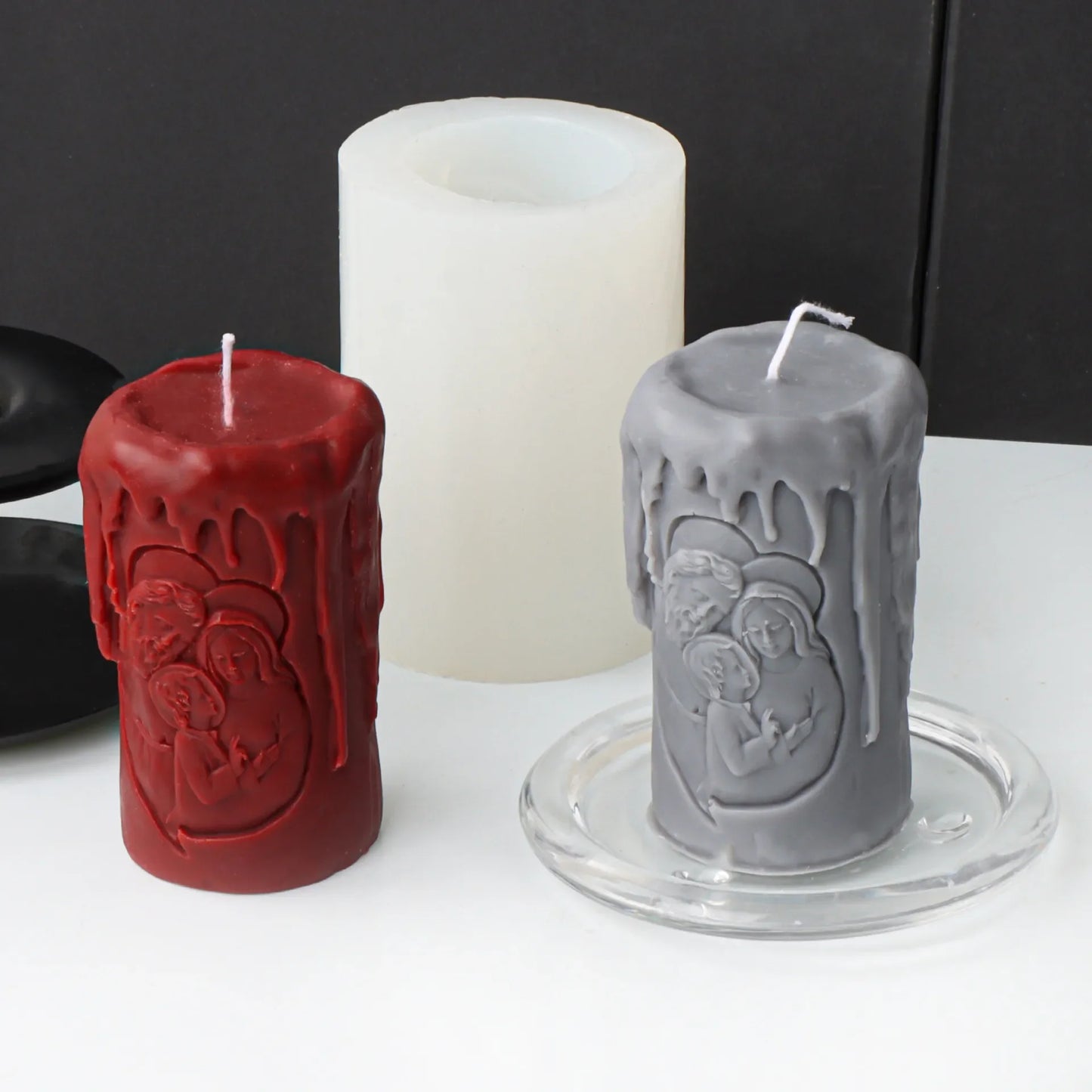 2D/3D Jesus Cross Statue Silicone Mold Jesus Kobe Candle Silicone Mold Candle Mould Greek Mythology resin mold  gypsum mould