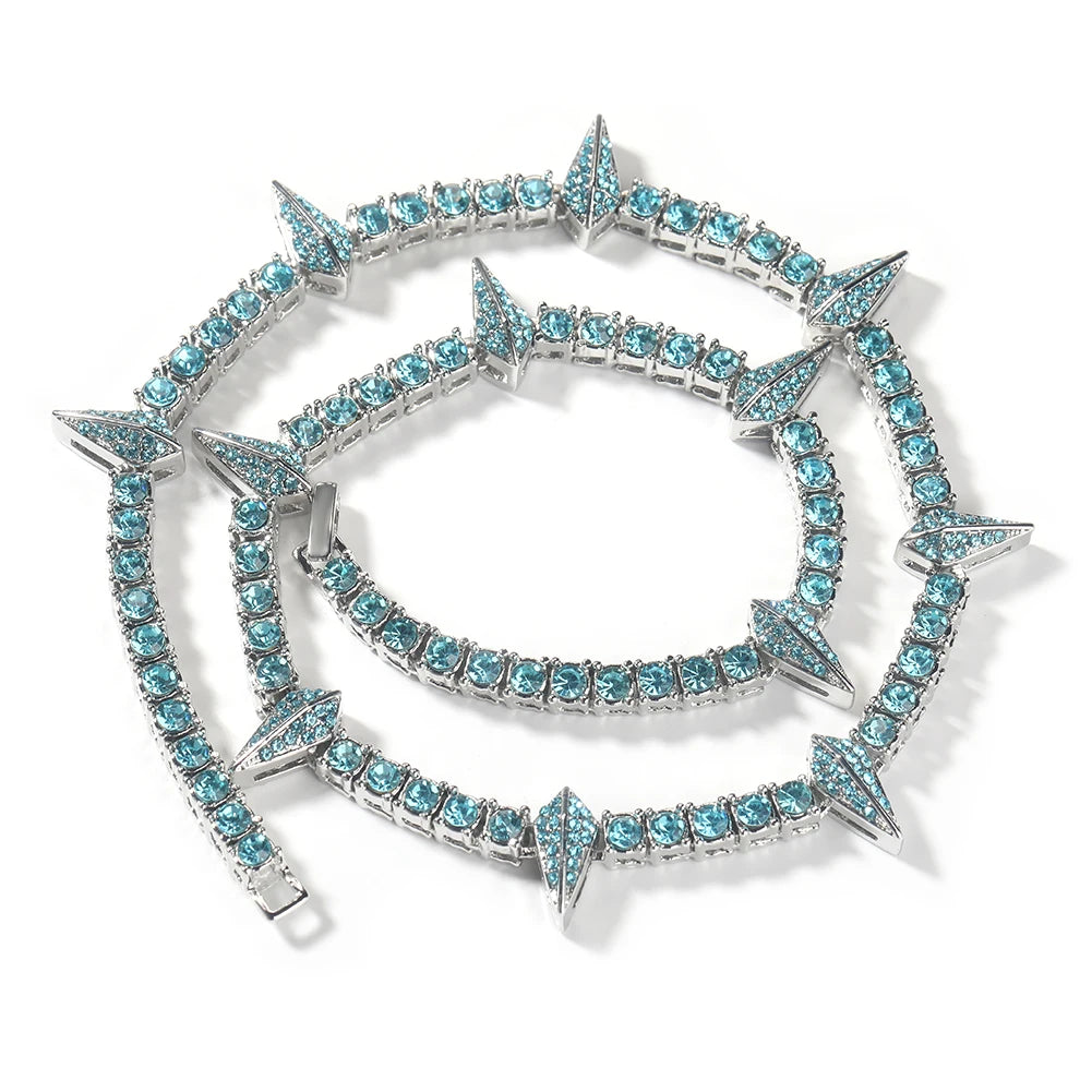 Uwin Black Panther Necklace Zinc Alloy Rhinestone Full Iced Out Personalized 5mm Tennis Chain For Men Christmas Gift