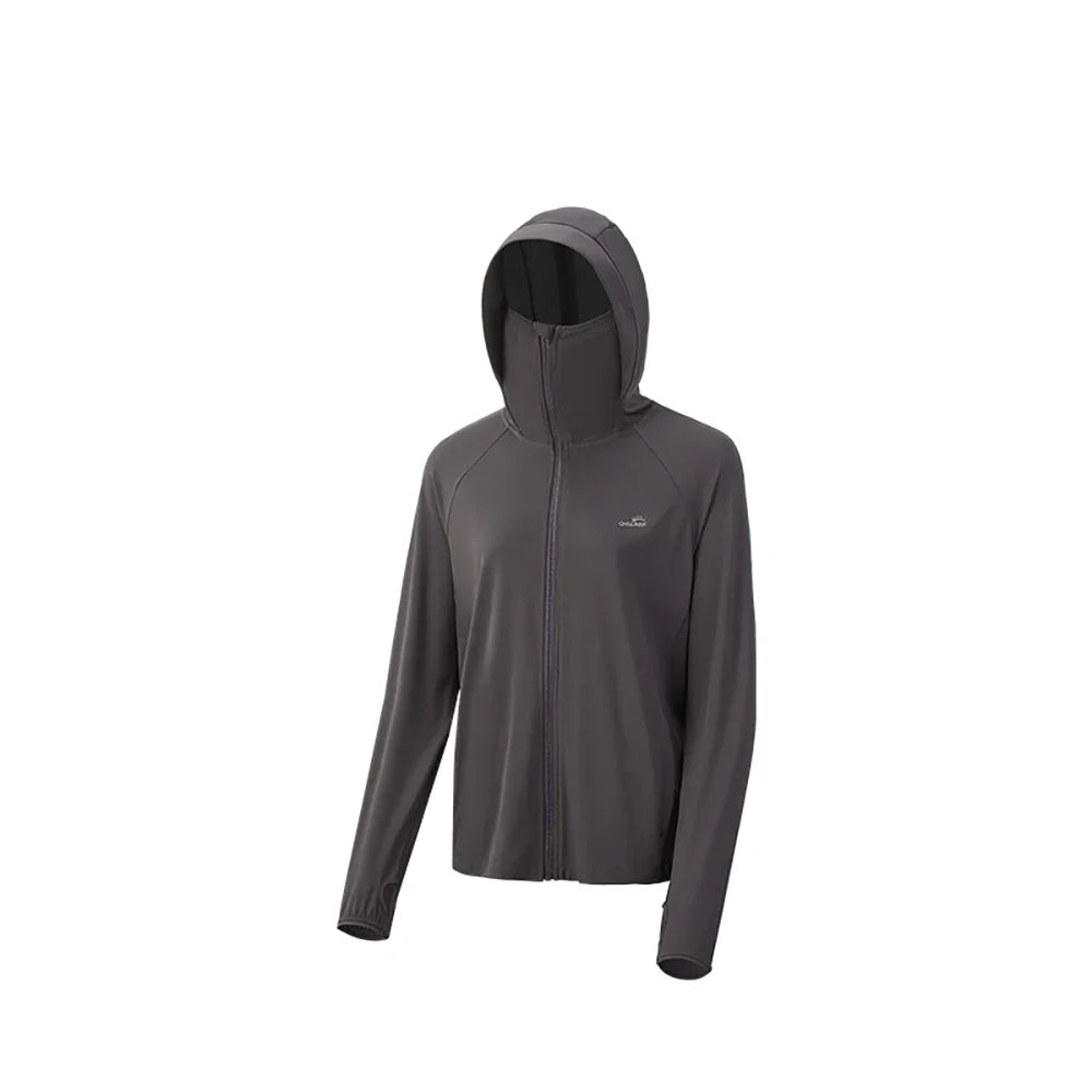 OhSunny Women Clothing Anti-UV Coats Hooded Sun Protection with Strip Loose Breathable Long Sleeve Sport Cycling Clothes