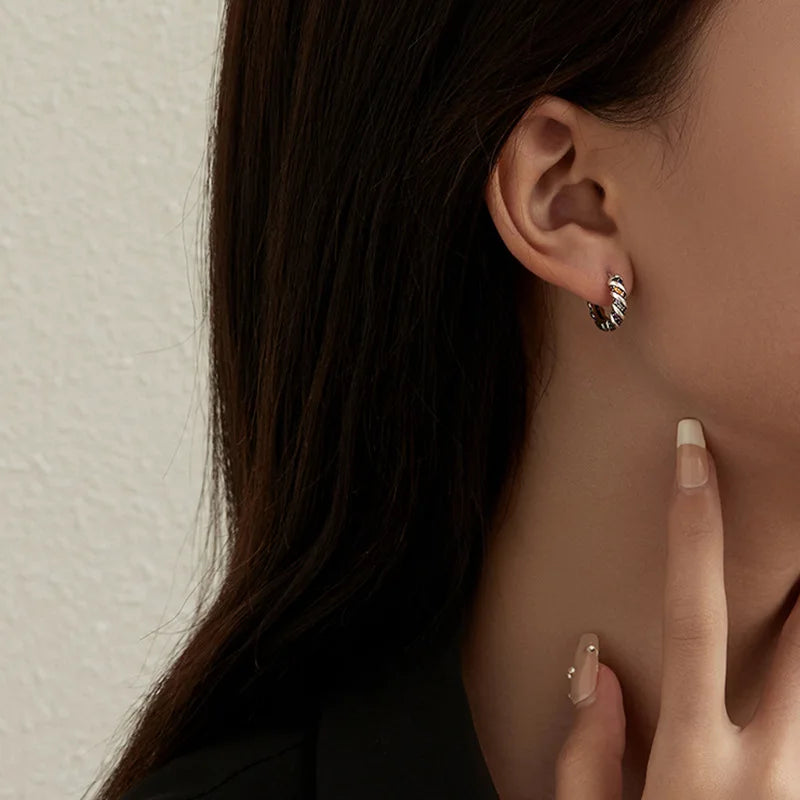 925 Sterling Silver Rainbow Zircon Ring Earrings For Women Wedding Luxury Designer Jewelry Accessories Wholesale