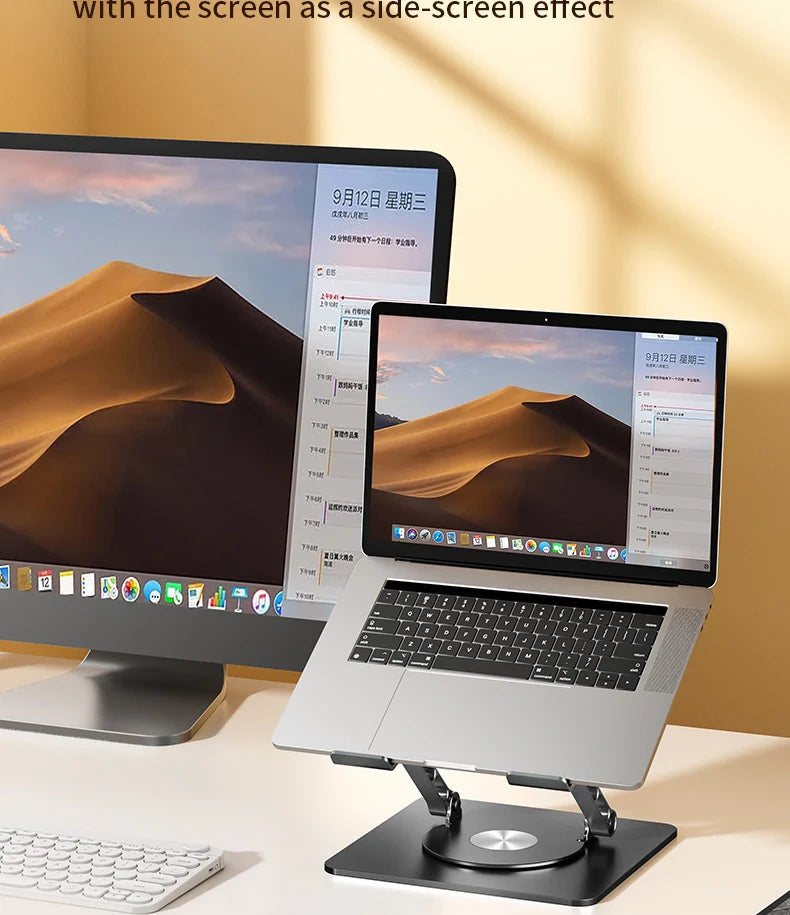 LS652 Laptop Stand Aluminium Alloy Foldable Tablet Rotale Stand Macbook Laptop Portable Fold Holder Cooling Bracket Support