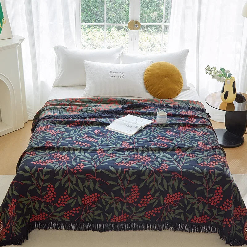 New Cotton Blanket And Bedspreads Multilayer Gauze Sofa Towel Summer Cooling Quilt Nap Air Conditioning Blanket Household Sheet