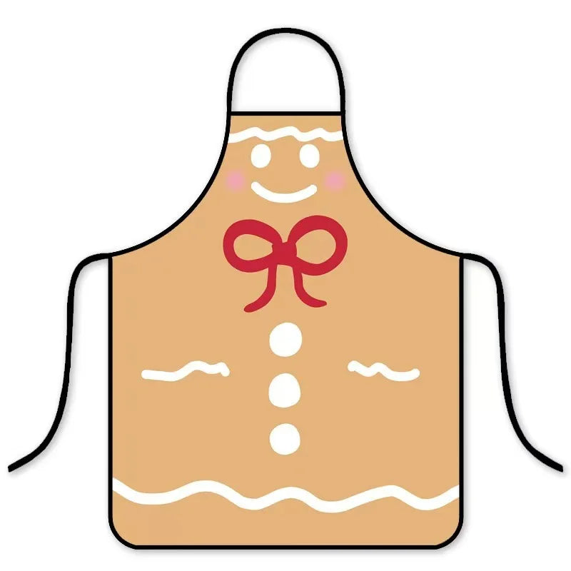 New Christmas Santa Claus apron, oil-resistant Christmas gift, kitchen and dining room decoration
