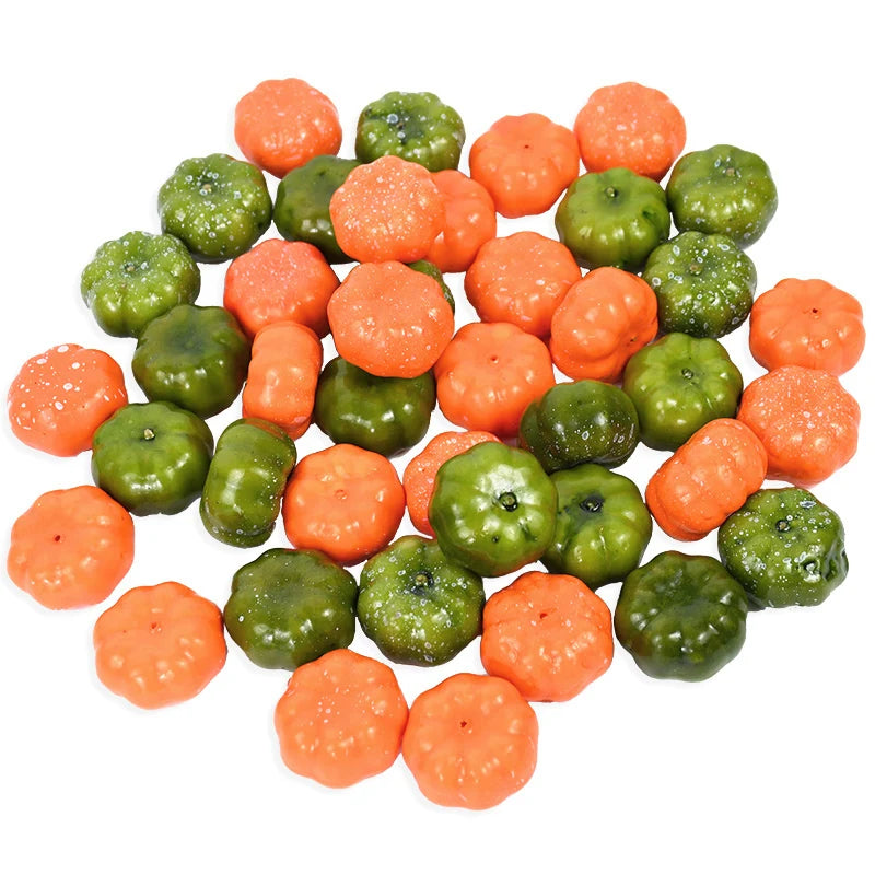 25/50pcs Mini Artificial Pumpkin Simulation Vegetable Halloween Decoration Home Halloween Party DIY Fake Pumpkin Decor Props 7z