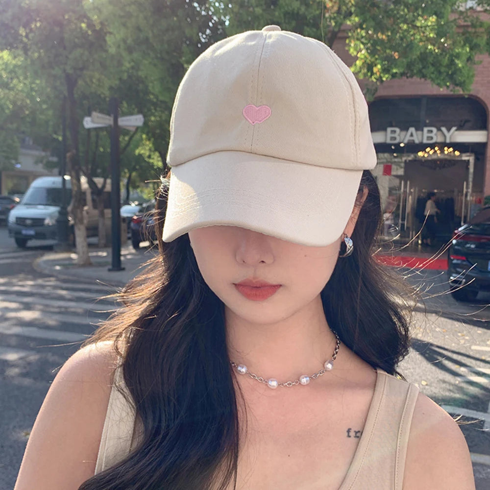 Y2K Sweet Bright Pink Rose Red Women Summer Hat Sun Cap Adjustable High Ponytail Baseball Caps Sun Protection Visor Hat Golf Cap