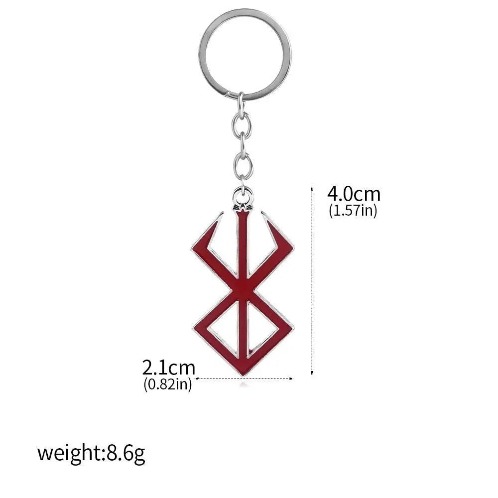 Cartoon Keychain Guts Helmet Key Chain Keyring Fashion Keychains for Men Women Anime Accessories Car Key Ring Pendant llaveros