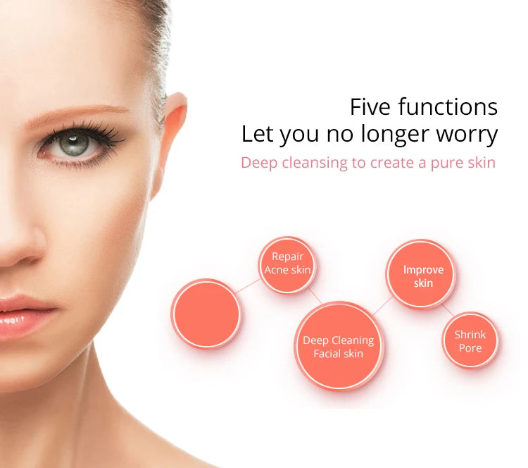 Silicone Facial Cleanser Waterproof Ultrasonica Brush For Face Massage Cleansing Ship from Riyadh Random Color