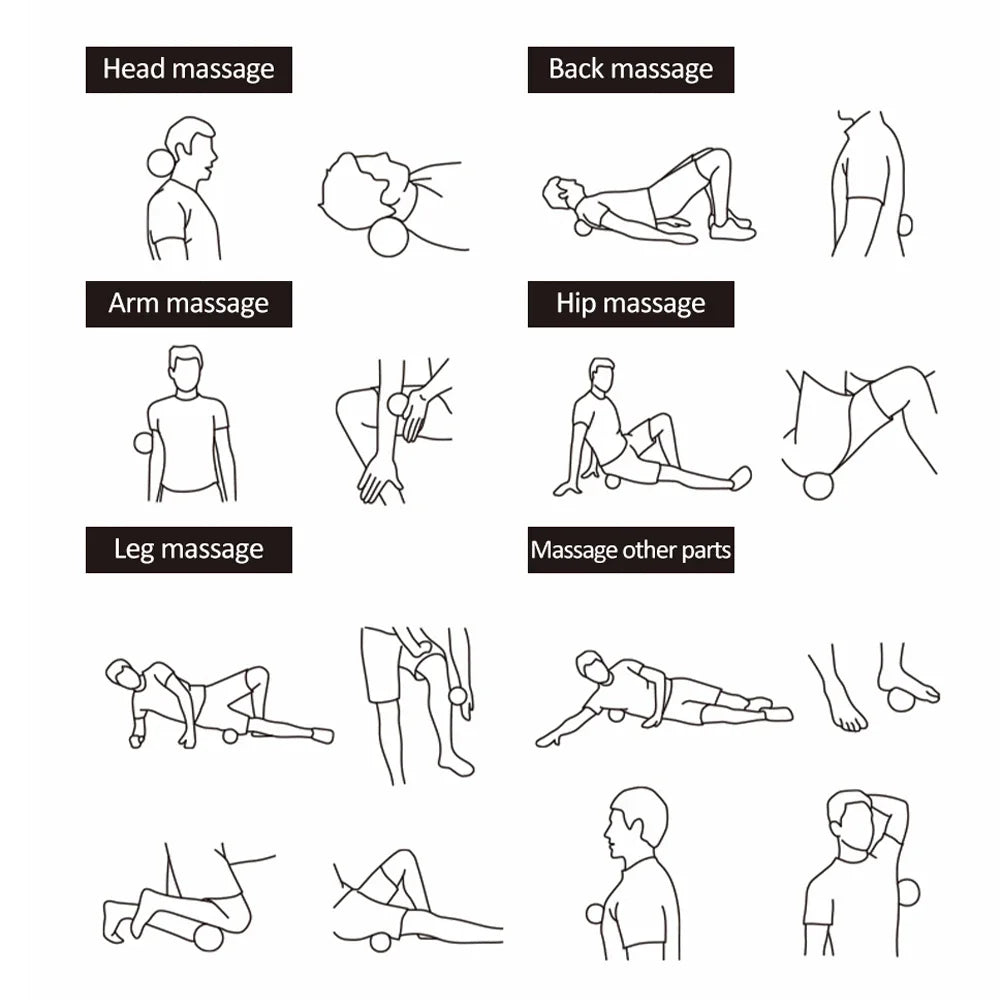 Peanut Massage Ball, Deep Tissue Massage Ball for Back, Neck, Shoulder, Spine, Legs, Hips, Trigger Point Muscle Massage Relaxer