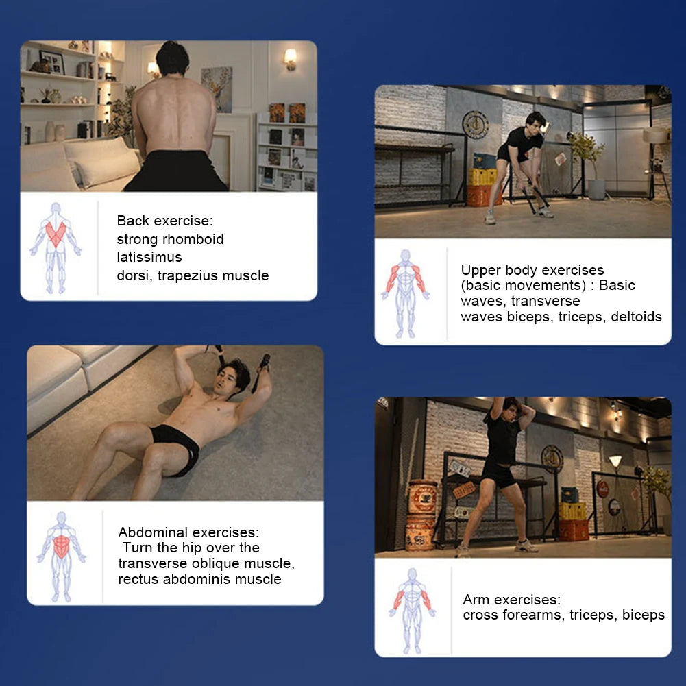 Multifunctional Fitness Tool Standing Abdomen Exercise Board with Pull Rope Foot Massage Fitness Board Twister Board for Home