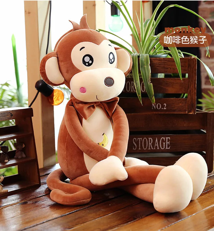 Creative Cute Cartoon Plush Toy Animal Monkey Long Arms And Long Legs Doll Baby Sleeping Comfort Pillow Christmas Gift